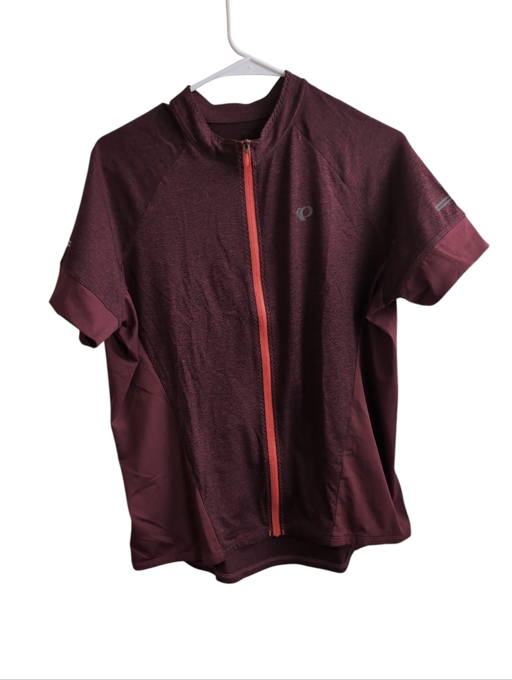 Pearl Izumi Women's Maroon Cycling Jersey with Coral Zip